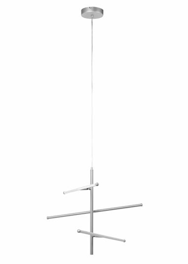 BHS Zaha LED Stick Ceiling Light Silver (Adjustable 59-171cm x 61cm)