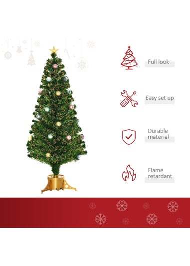 HOMCOM 5FT Prelit Artificial Christmas Tree