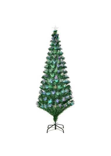 HOMCOM 6ft Artificial Tree Light w/ Flash Mode