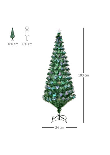 HOMCOM 6ft Artificial Tree Light w/ Flash Mode