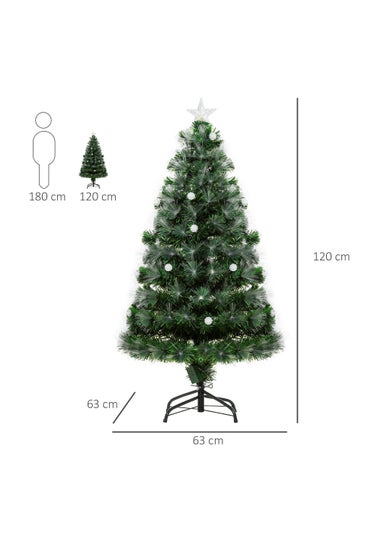 HOMCOM 4ft White Light Artificial Christmas Tree