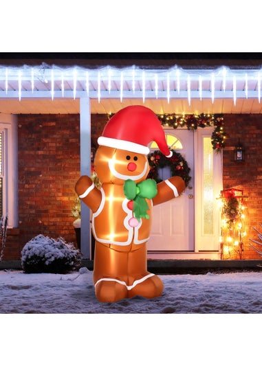 HOMCOM 6ft Christmas Inflatable Gingerbread Man