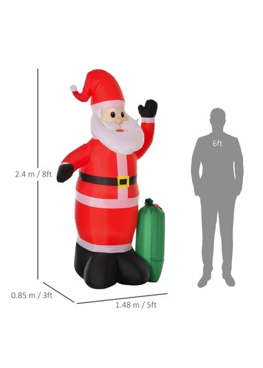 HOMCOM 7.5ft Inflatable Christmas Santa Claus