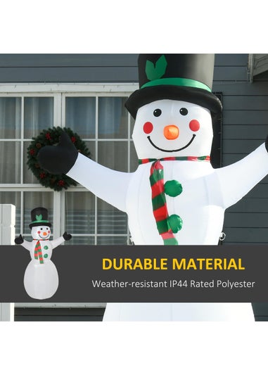 HOMCOM 6.5ft Inflatable Snowman LED Christmas