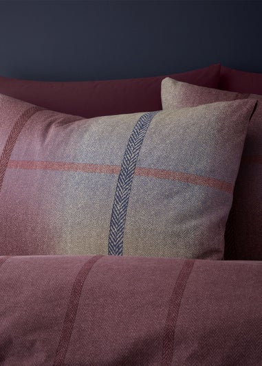 Catherine Lansfield Brushed Cotton Melrose Tweed Check Reversible Duvet Cover Set