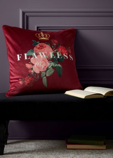 Bridgerton By Catherine Lansfield Flawless Floral Soft Touch Cushion (45x45cm)