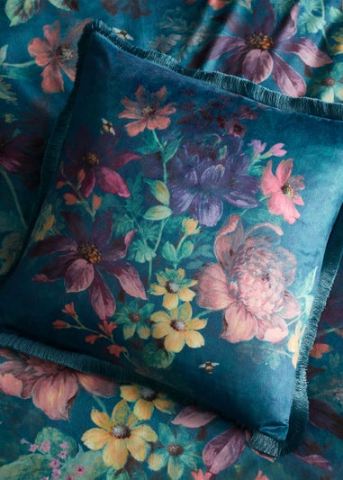 Bridgerton By Catherine Lansfield Romantic Floral Soft Touch Cushion (45x45cm)