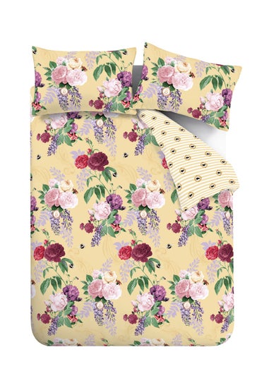 Bridgerton By Catherine Lansfield Wisteria Bouquet Reversible Duvet Cover Set