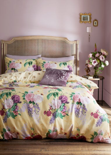 Bridgerton By Catherine Lansfield Wisteria Bouquet Reversible Duvet Cover Set