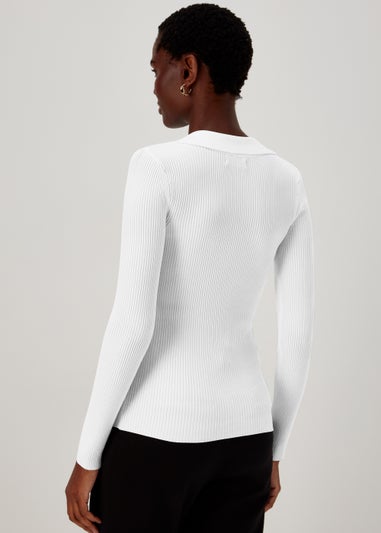 Et Vous Ivory Button Utility Top