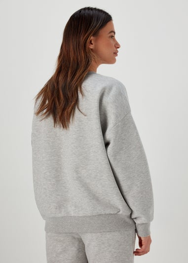 Grey Marl Paris Print Co Ord Sweatshirt