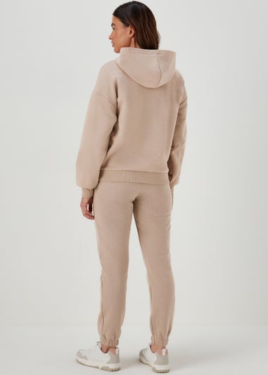 Beige Tennis Club Print Jogger
