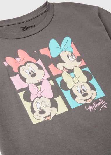 Kids Charcoal Disney Minnie Mouse T-Shirt (2-11yrs)
