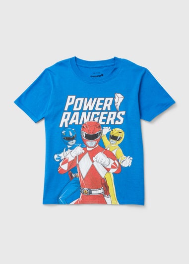 Kids Blue Power Rangers T-Shirt (5-13yrs)