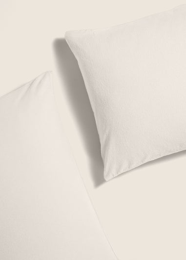 2 Pack White Cotton Housewife Pillowcases