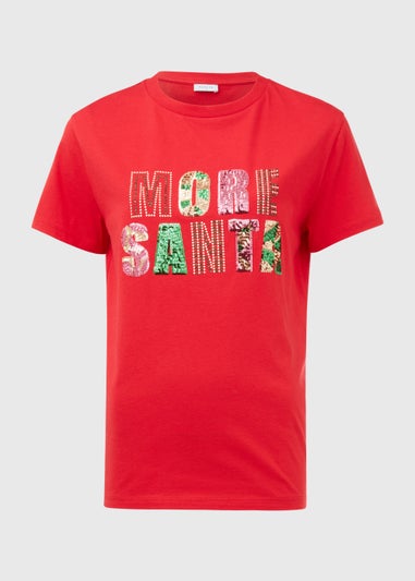 Red Santa Sequin T-Shirt