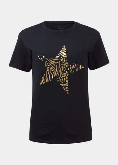 Black Foil Star T-Shirt