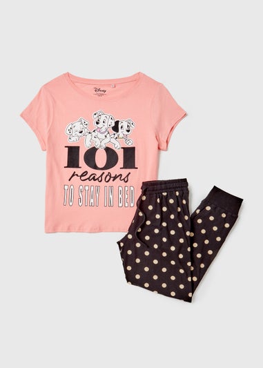 Pink Dalmatian Print Pyjama Set