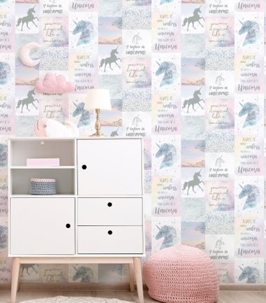 Arthouse Believe In Unicorns Wallpaper (10.05m x 53cm)