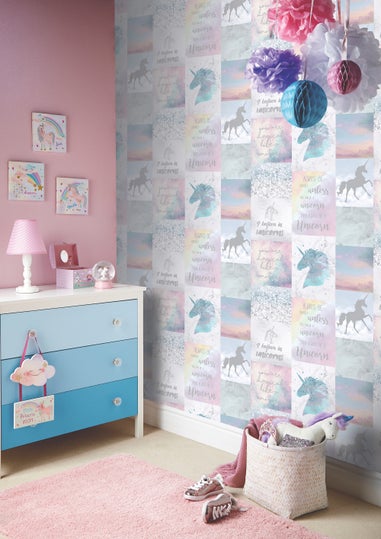 Arthouse Believe In Unicorns Wallpaper (10.05m x 53cm)