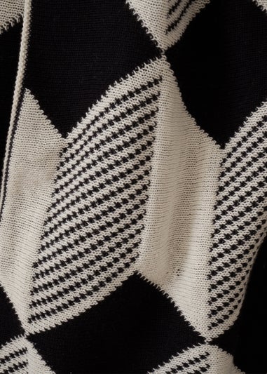 Style Sisters Knitted Cube Cotton 150x180cm Blanket Throw