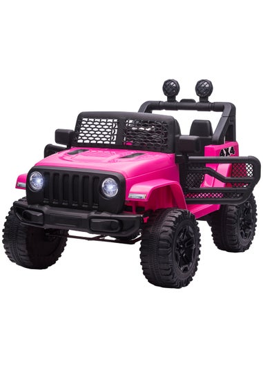 HOMCOM 12V Kids Electric Ride On Car Truck Off-road Toy with Remote Control (Pink)