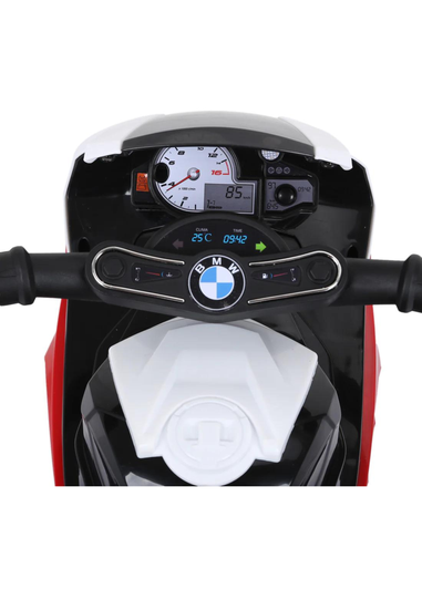 HOMCOM Kids Electric Ride on Motorcycle BMW Licensed with Headlights and Music (Red)