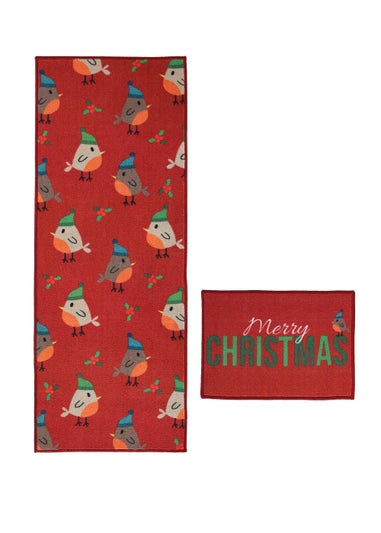 Relay Christmas Robins Runner & Doormat