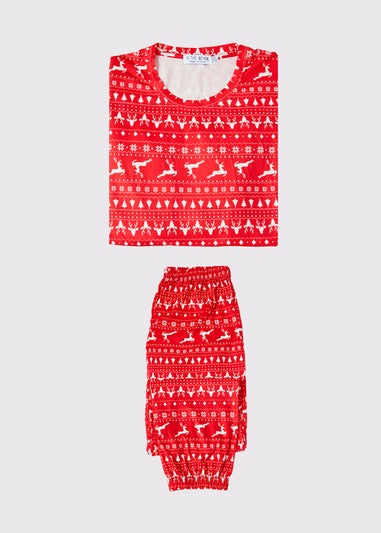 In the Style Jac Jossa Red Reindeer Jersey Pyjama Set