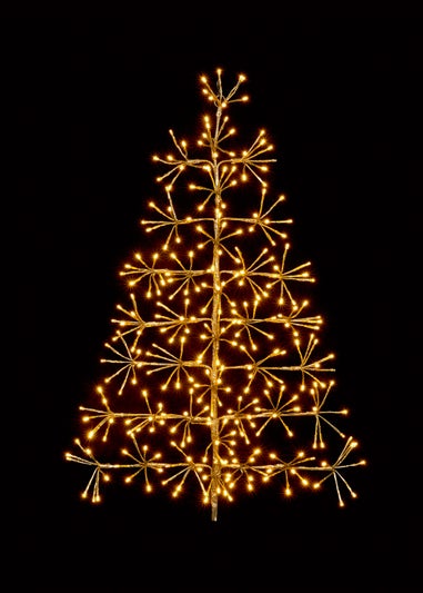 Premier Decorations 90cm Gold Twinkling Starburst Tree LED Light