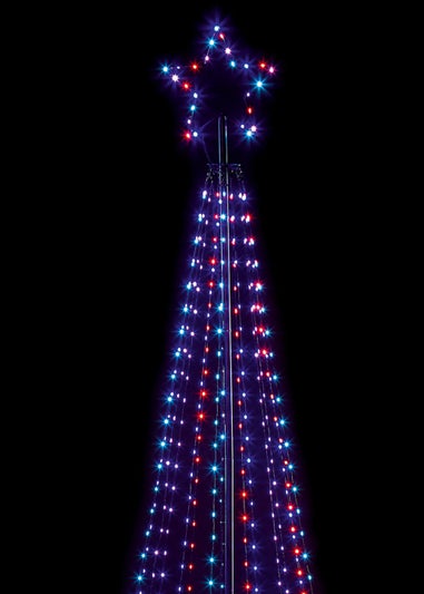 Premier Decorations 2.1m Rainbow LED Pyramid Tree