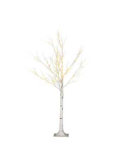 HOMCOM 6ft Pre-Lit Artificial Birch Tree Light