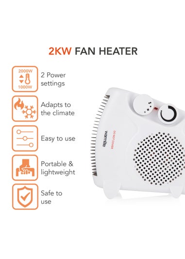 Warmlite 2000W Fan Heater Thermo Control