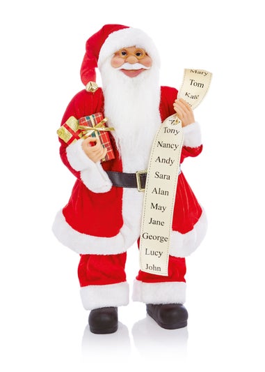 Premier Decorations Standing Santa Holding list and Presents