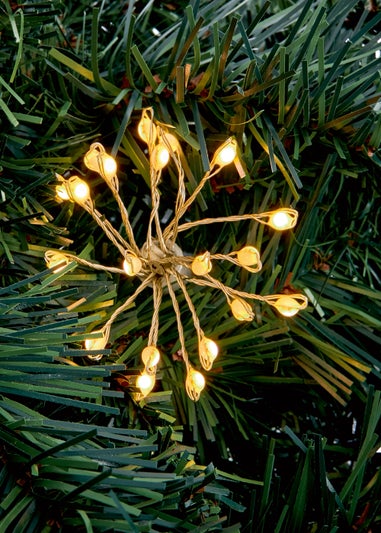 Premier Decorations 200 Warm White LED UltraBrights Starburst Pin Wire Lights