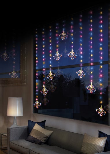 Premier Decorations 483 Rainbow LED Sputnik Curtain Light