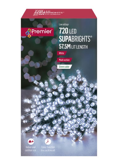 Premier Decorations 720 White LED Supabrights