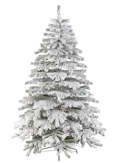 Premier Decorations Flocked Mountain Pine Christmas Tree 7ft