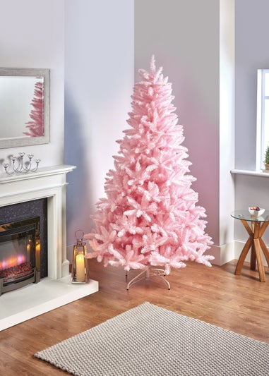 Premier Decorations Rosewood Pine Blush Pink Christmas Tree 6ft