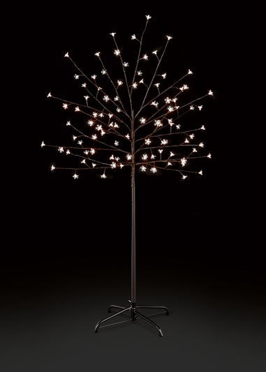 Premier Decorations 5Ft  White Cherry Tree LED Light