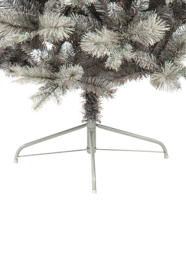 Premier Decorations Deluxe Silver Tipped For Christmas Tree with Silver Glitter 6ft