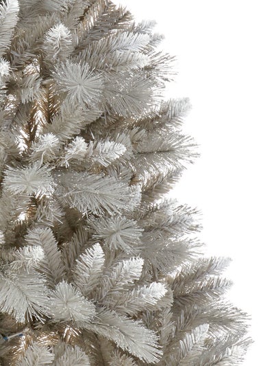 Premier Decorations Grey Silver Tipped Fir Christmas Tree (6Ft) - Matalan