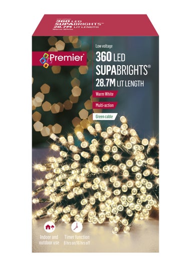 Premier Decorations 360 Warm White LED Supabrights