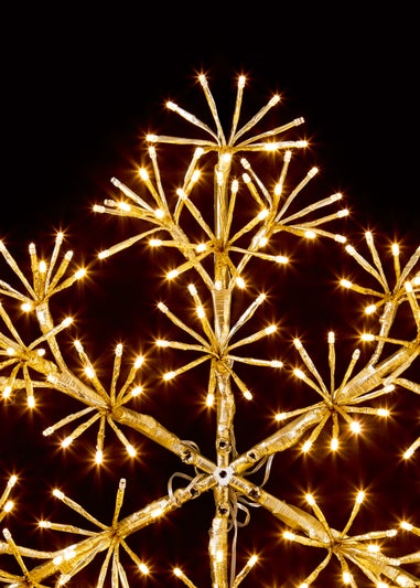 Premier Decorations 60cm Gold Twinkling Starburst Snowflake