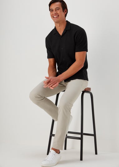 Black Ottoman Jersey Shirt