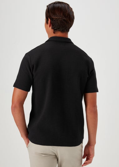 Black Ottoman Jersey Shirt