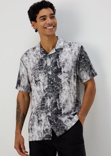 Charcoal Concrete Print Shirt