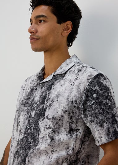 Charcoal Concrete Print Shirt