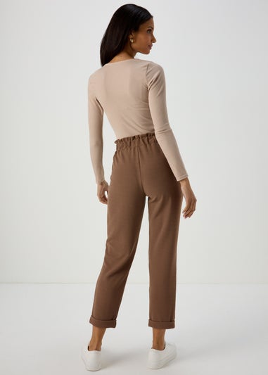 Buy Friends Like These Nude Wide Leg Belted Paperbag Trousers from the Next  UK online shop