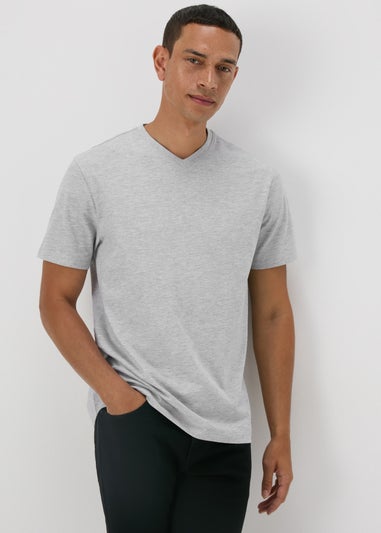 Grey Essential V-Neck T-Shirt